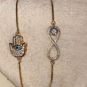 Two (2) 18 Karot gold plated brass bracelets